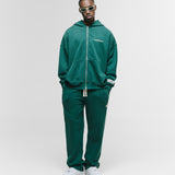 Basic Oversized Zip Hoodie V4 - Forest Green