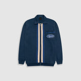Zip Mechanic Knitted Shirt - Navy Blue