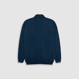 Zip Mechanic Knitted Shirt - Navy Blue
