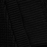 Zip Funnel Neck Knitwear - Black & Cream