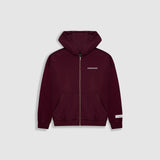 Basic Oversized Zip Hoodie V3 - Burgundy