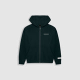 Basic Oversized Zip Hoodie V4 - Forest Green