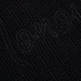 Zip Up Knit Bomber Jacket - Black
