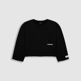 Long Sleeve Boxy T-Shirt – Jet Black