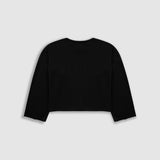 Long Sleeve Boxy T-Shirt – Jet Black
