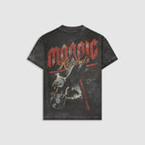 Monoic Eagle Oversized T-Shirt - Distressed Grey