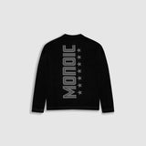 Oversized Shield Waffle Long Sleeve T-Shirt - Black (Exclusive)