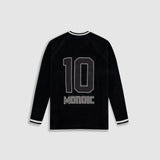 Football Jersey Knit Long Sleeve - Black