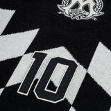 Football Jersey Knit Long Sleeve - Black