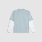 Camisa cuadros tonos claros con doble manga off white y monograma bordado | Camisas MONOIC