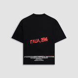 Italy Boxy Fit T-Shirt - Jet Black