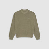 Knit Monogram Sweater - Olive Green