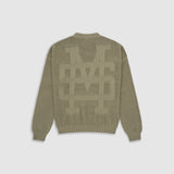 Knit Monogram Sweater - Olive Green