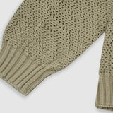 Knit Monogram Sweater - Olive Green