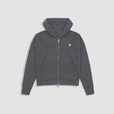 Zip Knitwear Hoodie - Gray