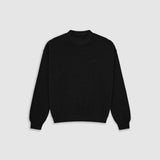 Knit Monogram Sweater - Dark Black