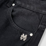 Flared Pants - Distressed Black