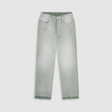 Flared Pants -  Distressed Olive green