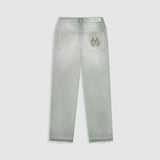 Flared Pants -  Distressed Olive green