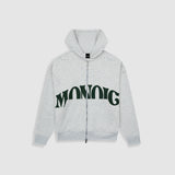 Supremo Double Zip Hoodie - Heather Grey