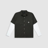 Checkered Double Sleeve Shirt – Dark green