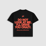 Boxy Fit Don't Look T-Shirt - Jet Black