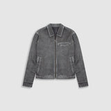 Monogram Leather Jacket - Distressed Black