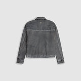 Monogram Leather Jacket - Distressed Black
