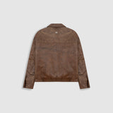Monogram Leather Jacket - Honey Brown