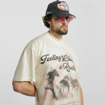 Camiseta Feeling Like a Rockstar Crema | Camisetas Rodeo | Monoic Studios