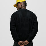 Knit Monogram Sweater - Dark Black