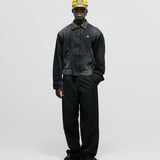 Aviator Denim Jacket - Distressed Black