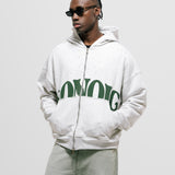 Supremo Double Zip Hoodie - Heather Grey