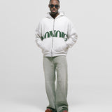 Supremo Double Zip Hoodie - Heather Grey