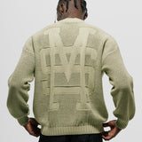 Knit Monogram Sweater - Olive Green