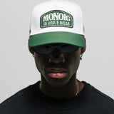 La Vita È Bella Cap – Off White & Olive Green