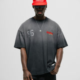 Oversized Monza T-Shirt – Faded Gradient Black