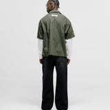 Checkered Double Sleeve Shirt – Dark green
