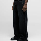 Flared Pants - Distressed Black