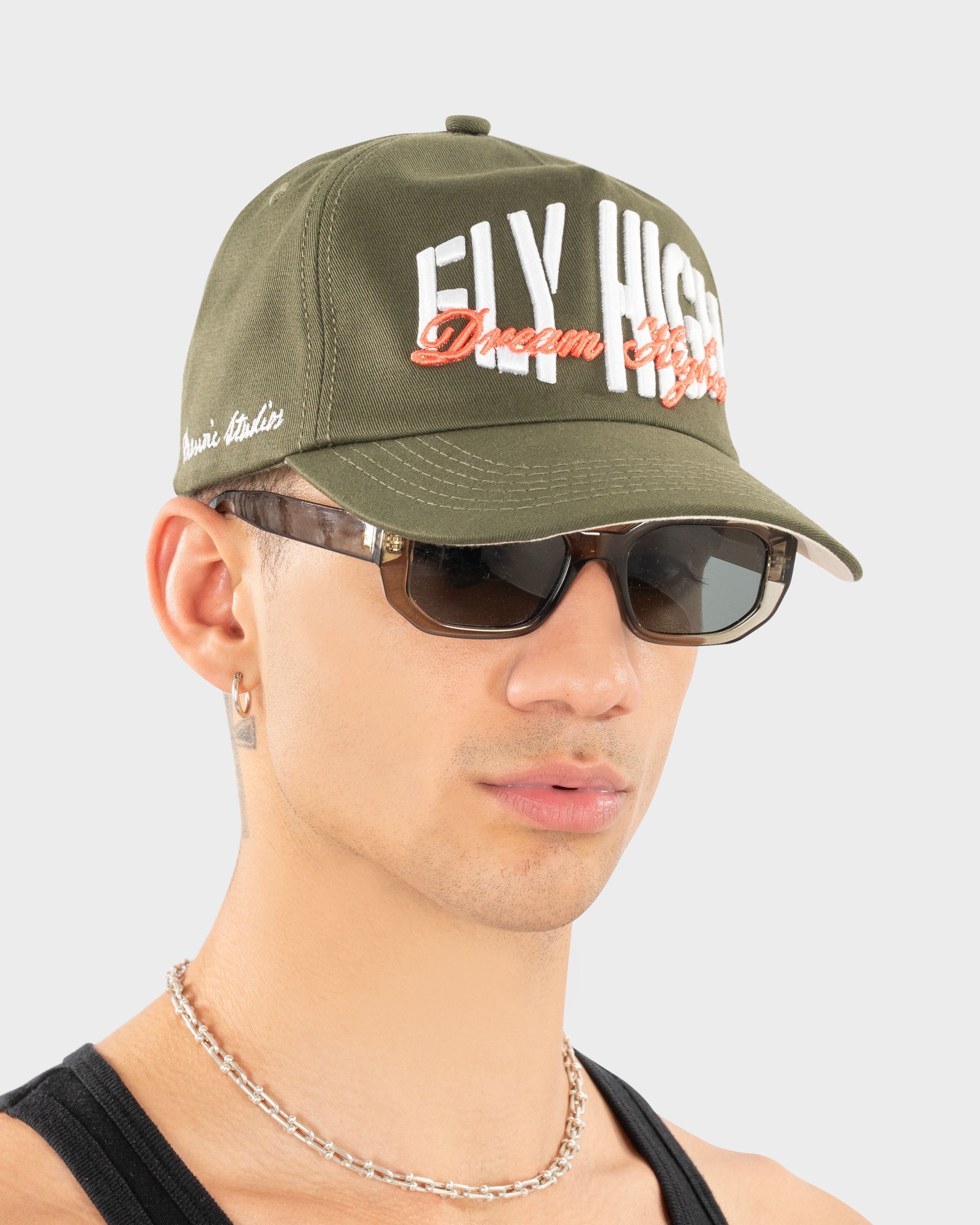 Gorra Fly High Verde Oliva | Gorras Monoic Airways| Monoic Studios
