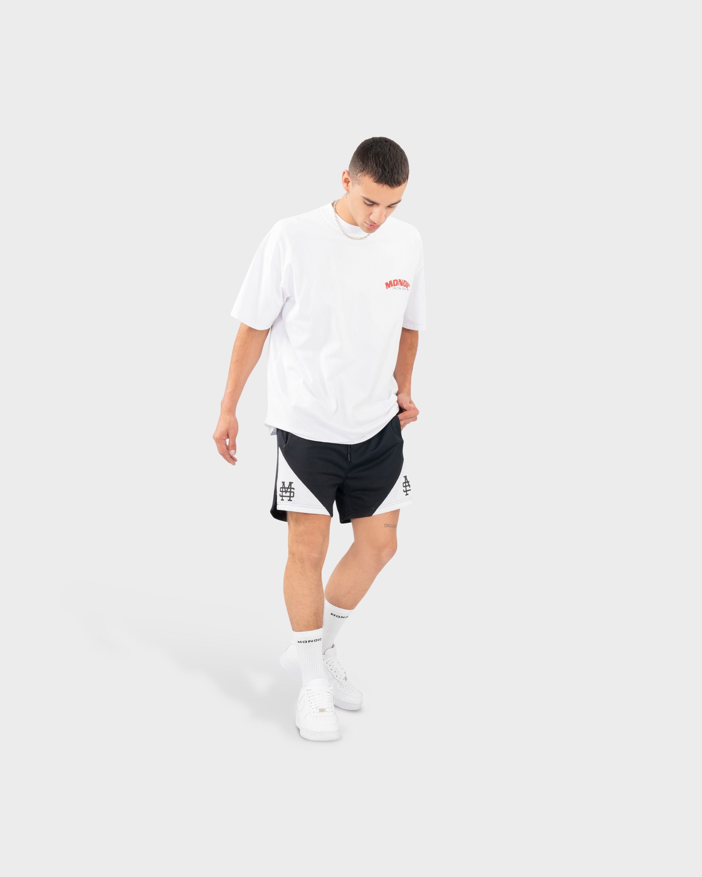 Mesh Shorts Monogram Negro | Shorts Monoic Airways | Monoic Studios