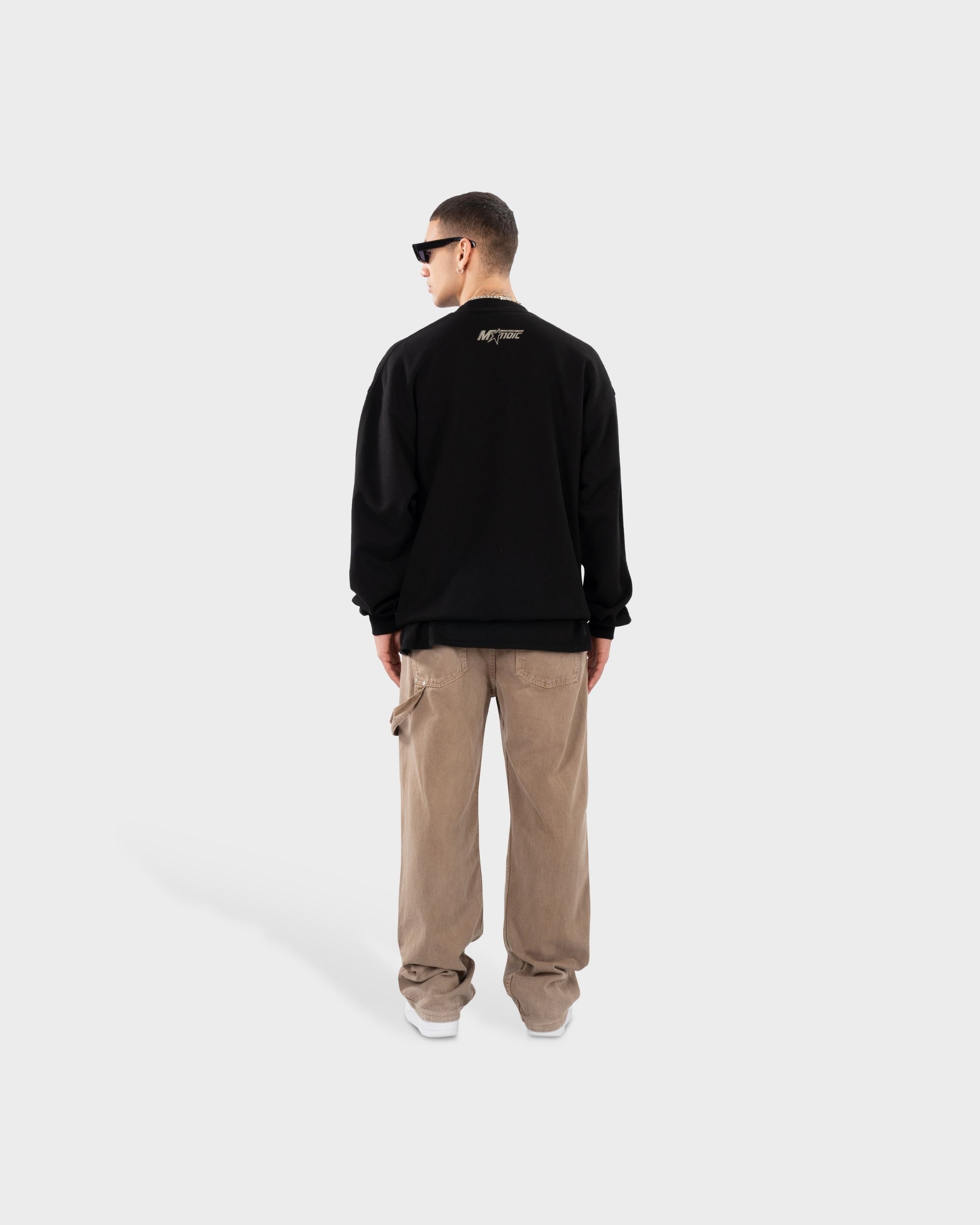 Crewneck World Negro | Crewnecks Monoic Airways | Monoic Studios