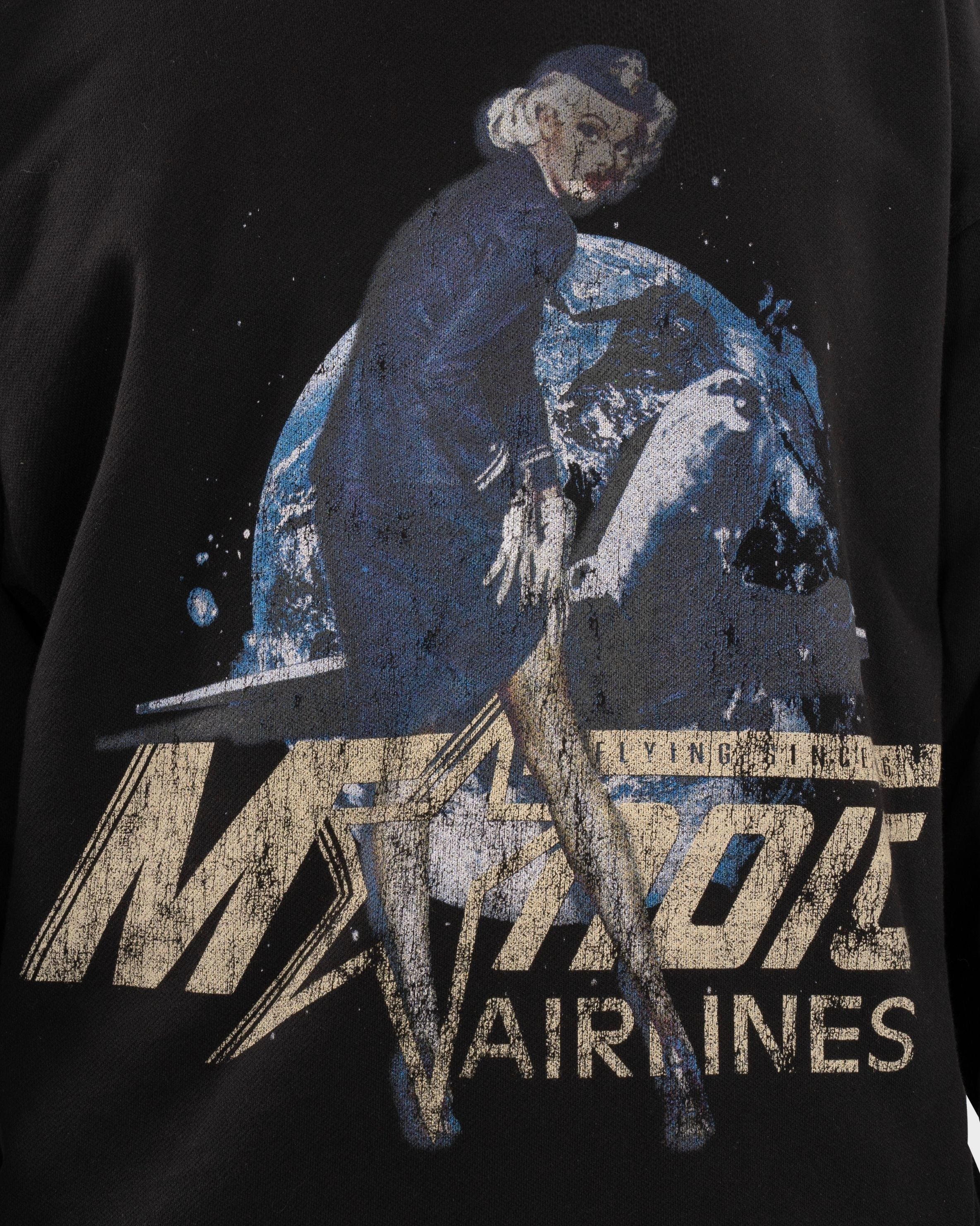 Crewneck World Negro | Crewnecks Monoic Airways | Monoic Studios