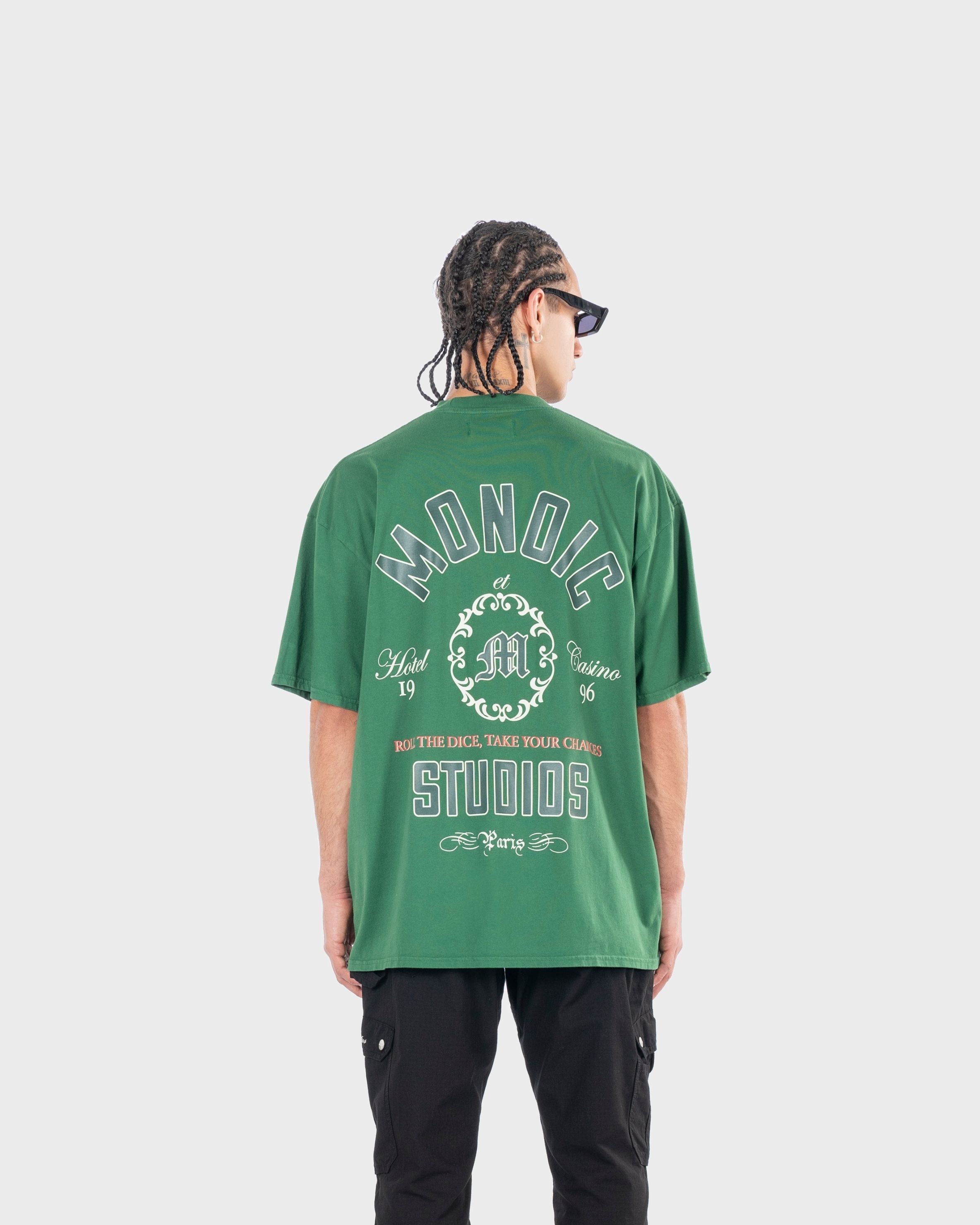 Camiseta Roll The Dice Verde | Camisetas Hotel y Casino | Monoic Studios